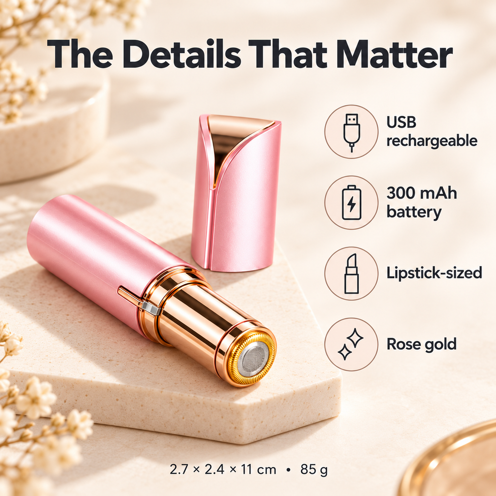 Aaslo Mini Facial Hair Remover – Rechargeable & Discreet