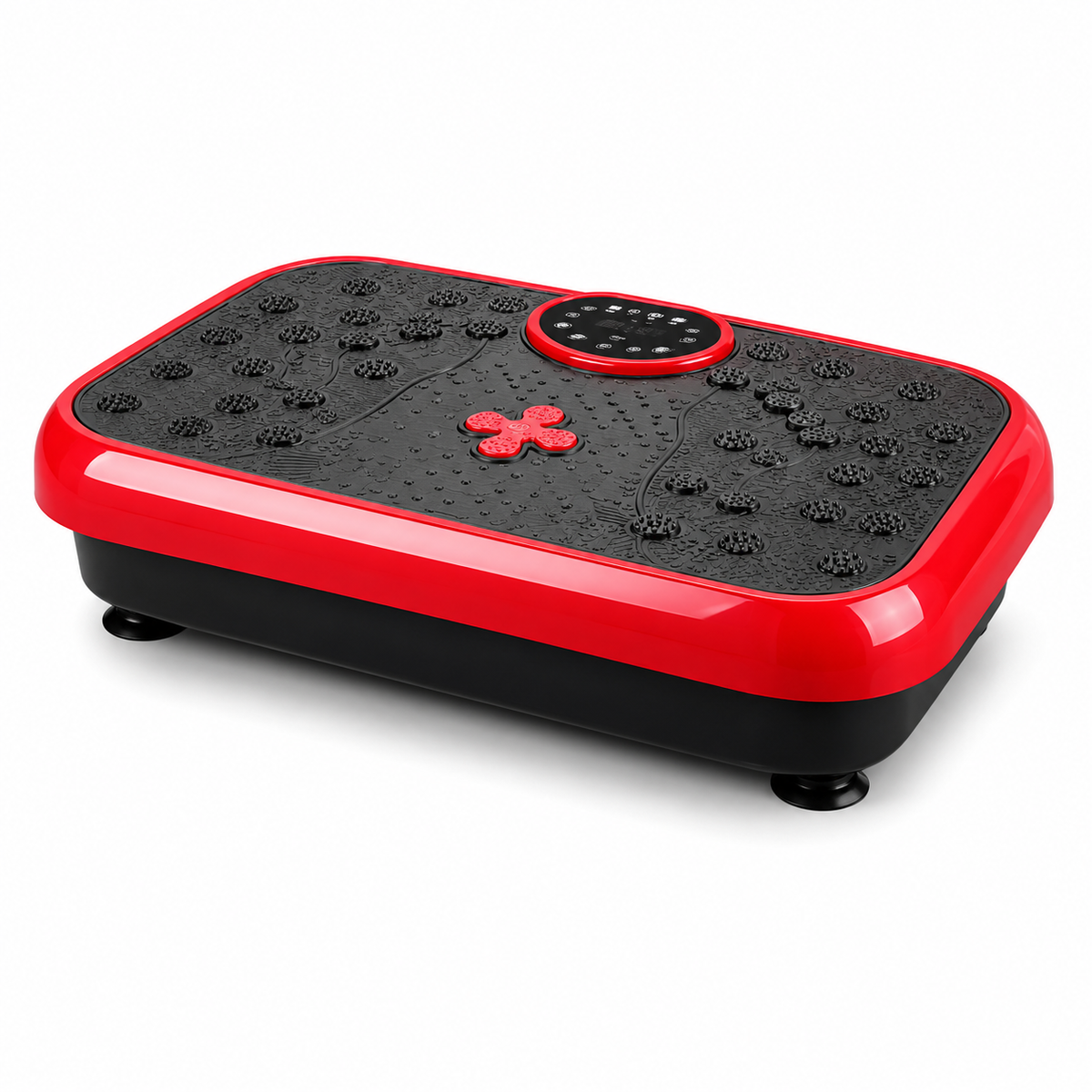 Red Aaslo vibration plate on a white background