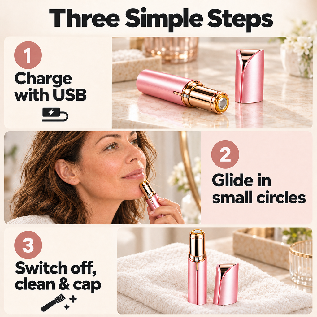 Aaslo Mini Facial Hair Remover – Rechargeable & Discreet
